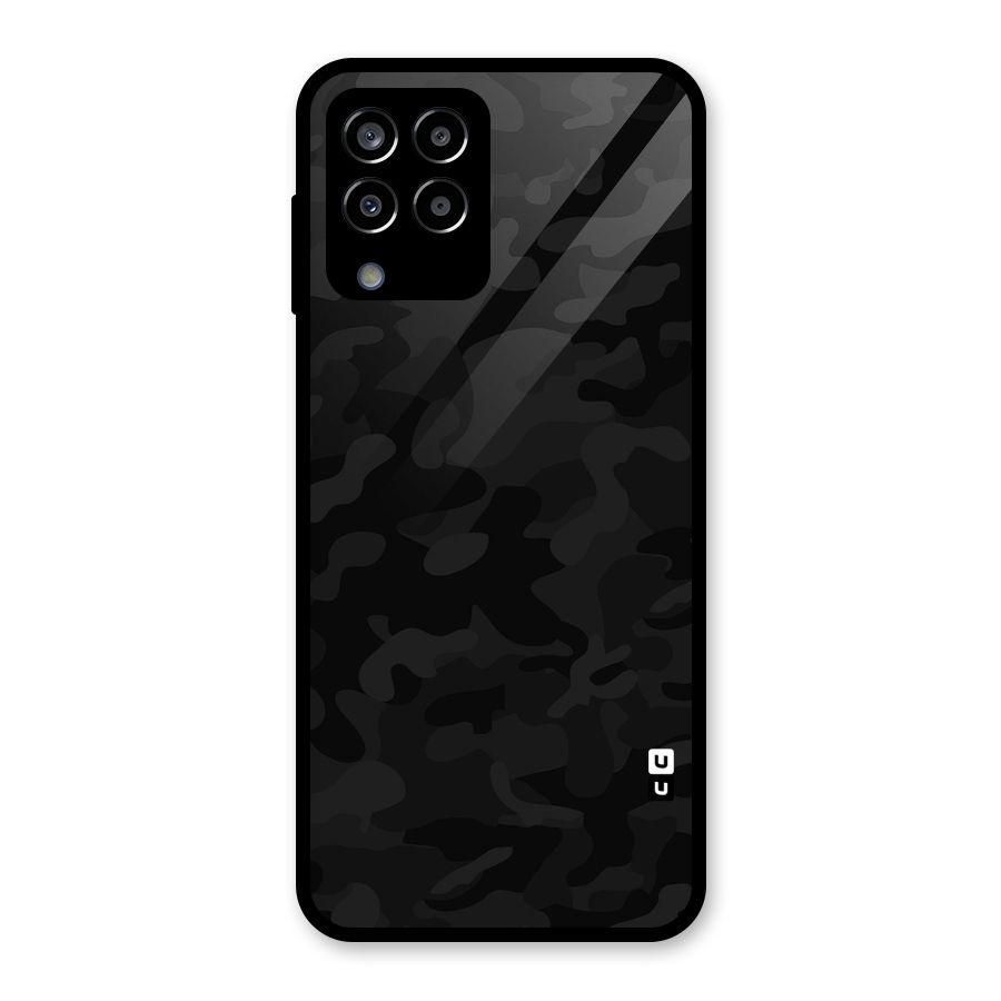 Black Camouflage Glass Back Case for Galaxy M33
