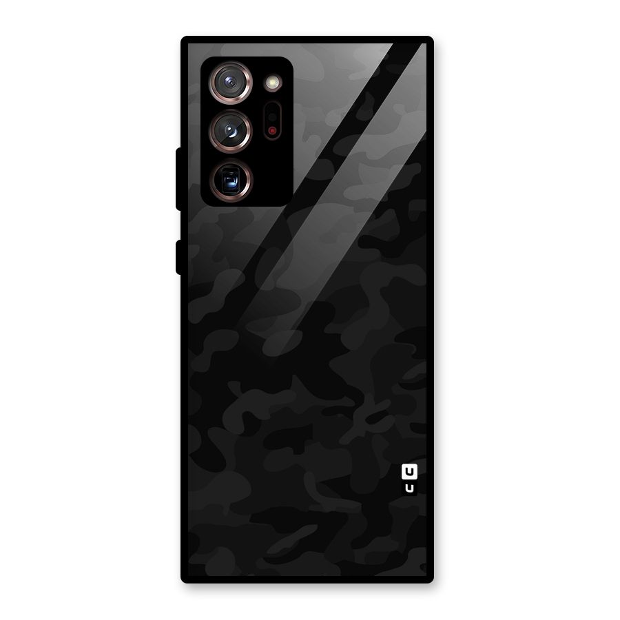 Black Camouflage Glass Back Case for Galaxy Note 20 Ultra 5G