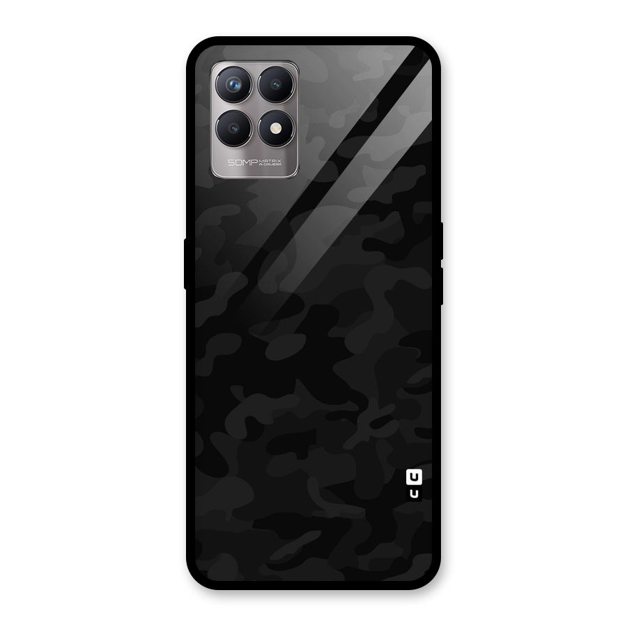 Black Camouflage Glass Back Case for Realme Narzo 50