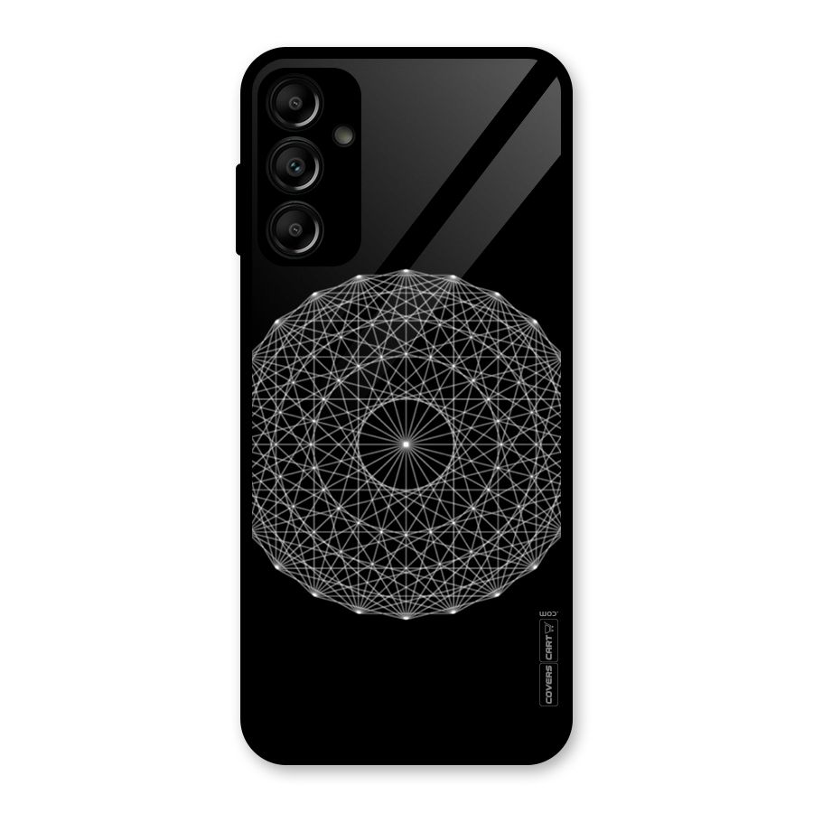 Black Clipart Glass Back Case for Galaxy A14 5G