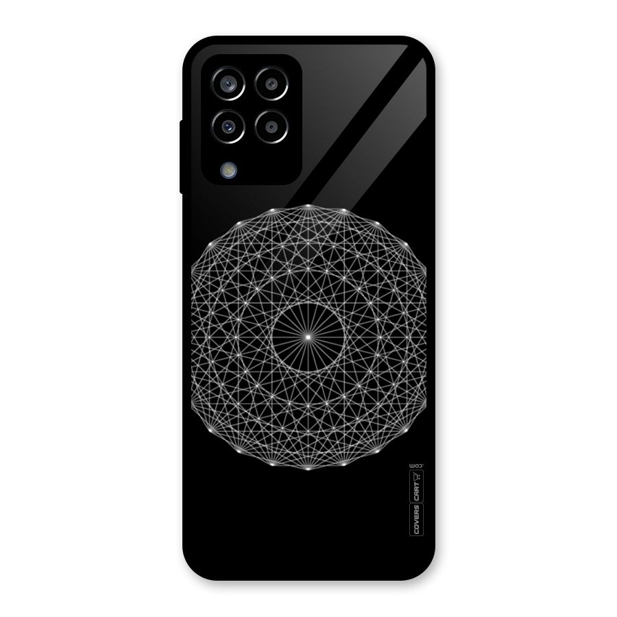 Black Clipart Glass Back Case for Galaxy M33