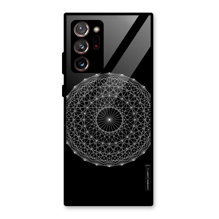 Black Clipart Glass Back Case for Galaxy Note 20 Ultra 5G
