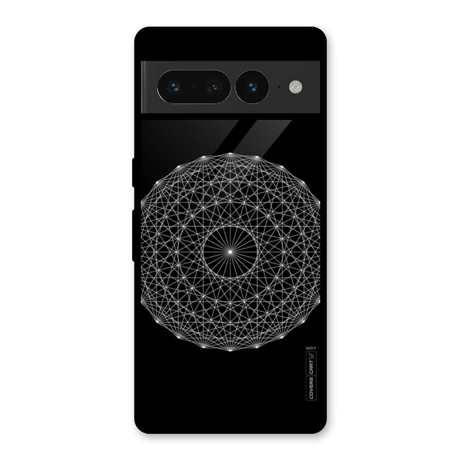 Black Clipart Glass Back Case for Google Pixel 7 Pro