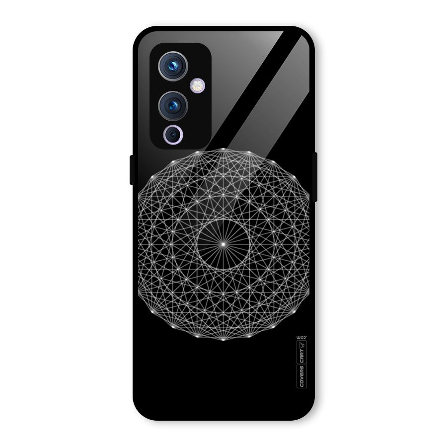 Black Clipart Glass Back Case for OnePlus 9