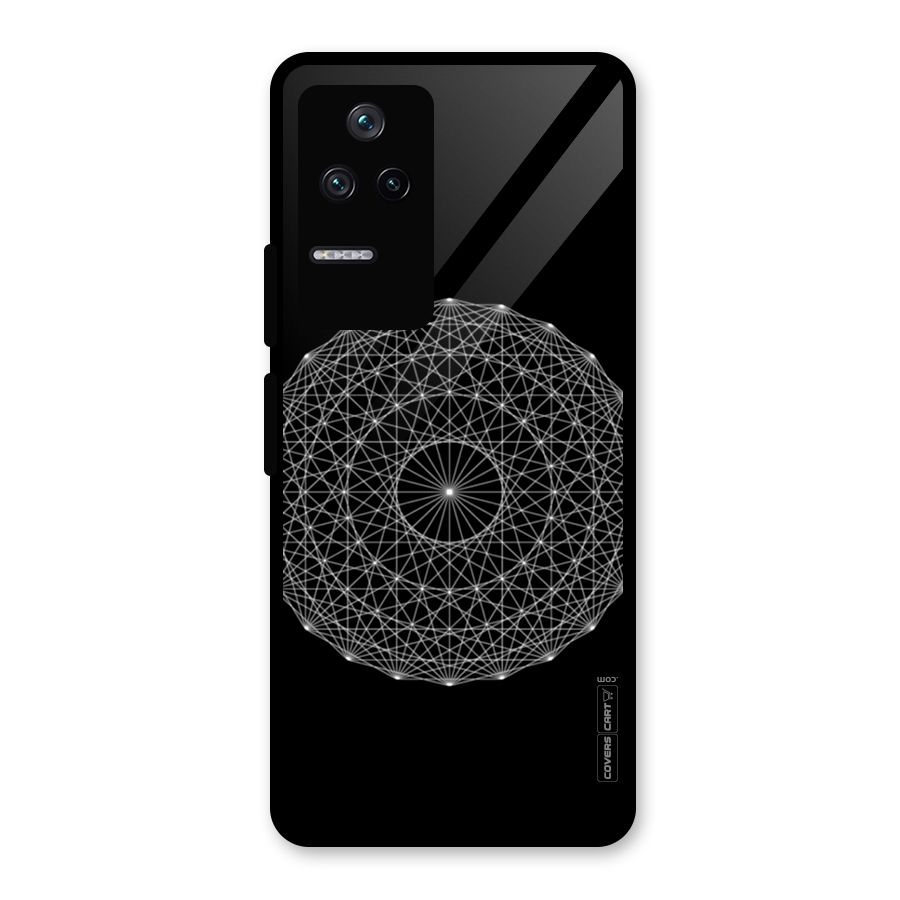 Black Clipart Glass Back Case for Poco F4 5G