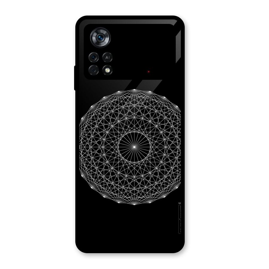 Black Clipart Glass Back Case for Poco X4 Pro 5G