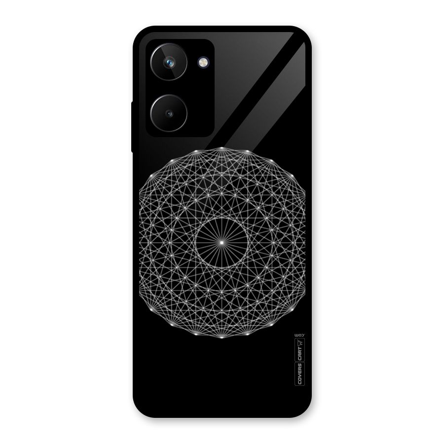 Black Clipart Glass Back Case for Realme 10