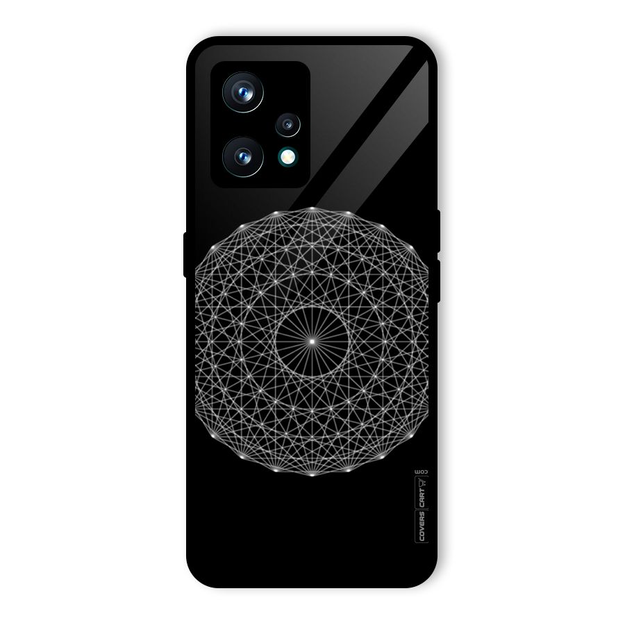 Black Clipart Glass Back Case for Realme 9