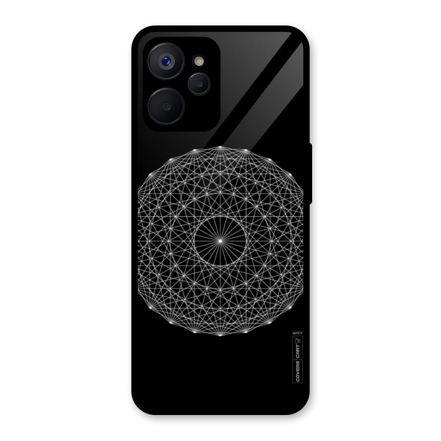 Black Clipart Glass Back Case for Realme 9i 5G
