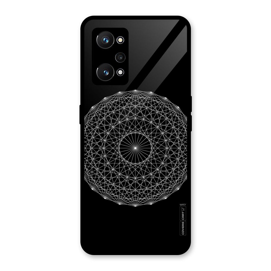 Black Clipart Glass Back Case for Realme GT Neo 3T