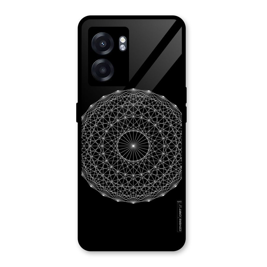 Black Clipart Glass Back Case for Realme Narzo 50 5G