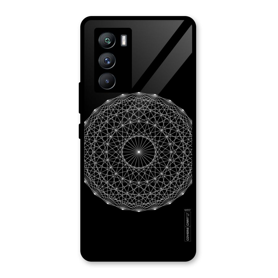 Black Clipart Glass Back Case for Vivo iQOO 9 SE