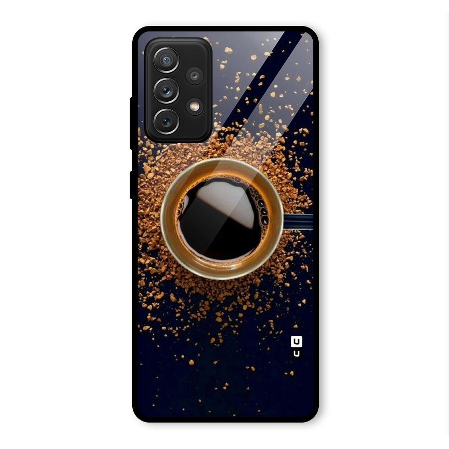 Black Coffee Glass Back Case for Galaxy A72