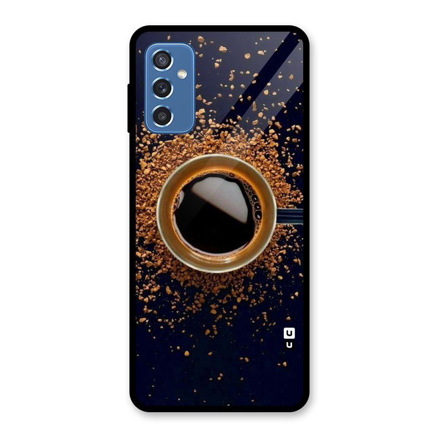 Black Coffee Glass Back Case for Galaxy M52 5G