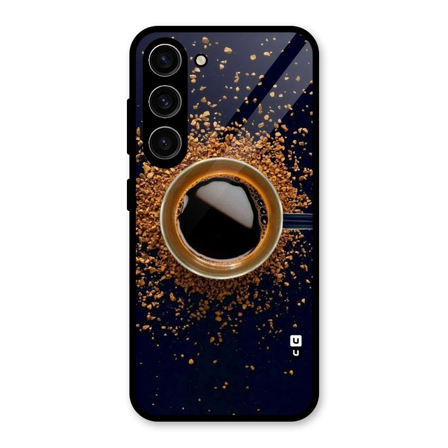 Black Coffee Glass Back Case for Galaxy S23
