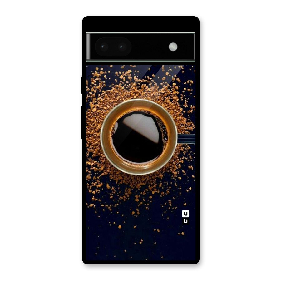 Black Coffee Glass Back Case for Google Pixel 6a