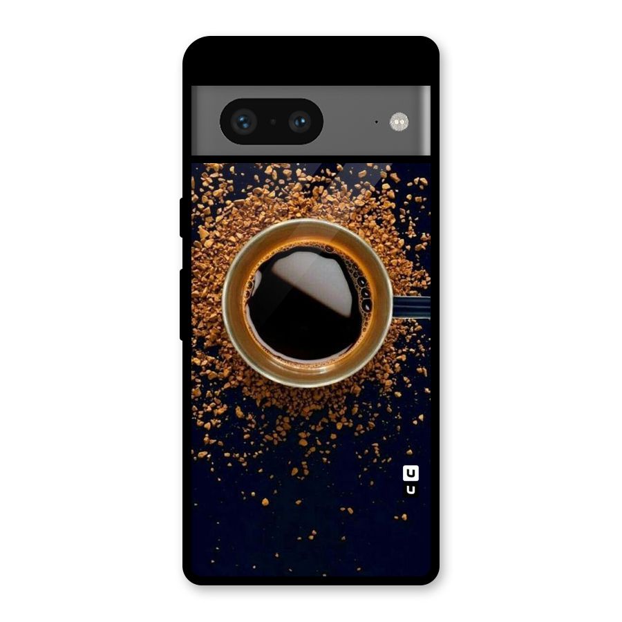 Black Coffee Glass Back Case for Google Pixel 7