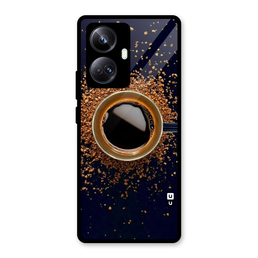 Black Coffee Glass Back Case for Realme 10 Pro Plus