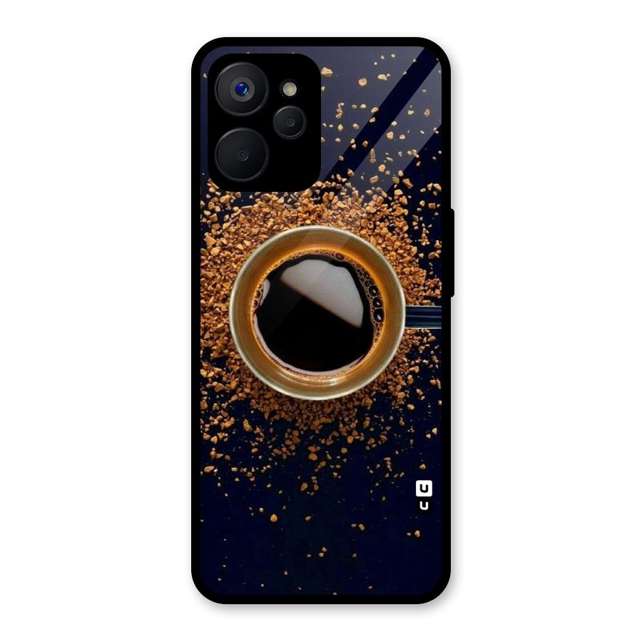 Black Coffee Glass Back Case for Realme 9i 5G