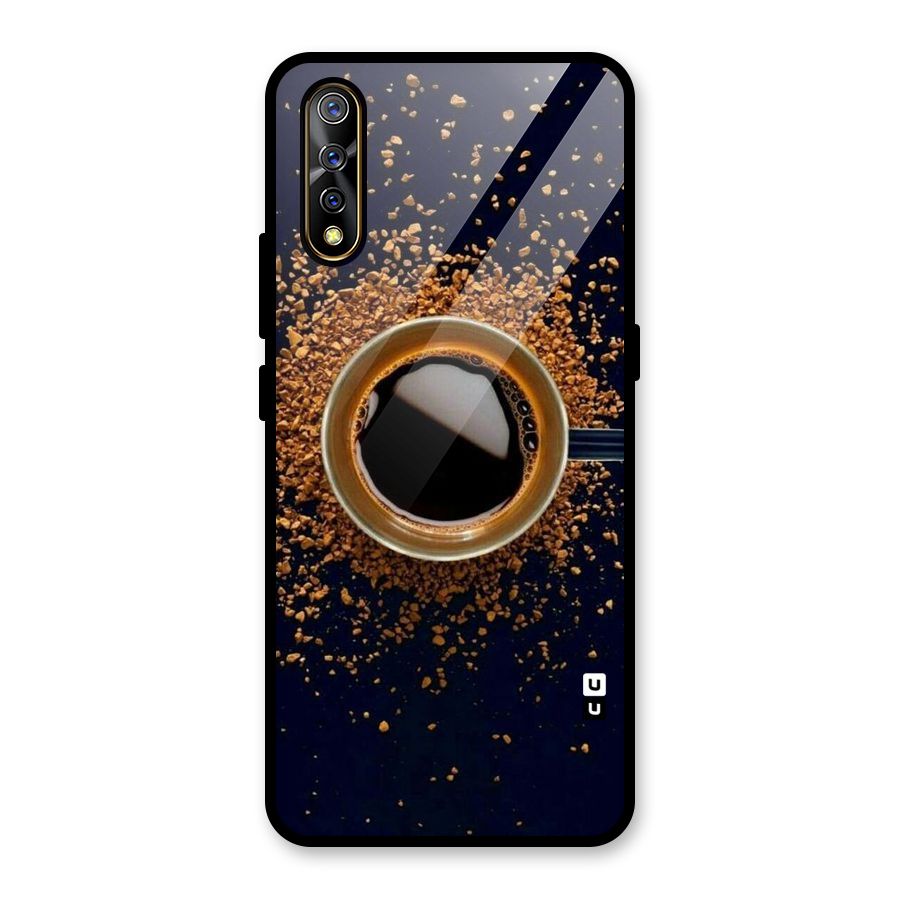 Black Coffee Glass Back Case for Vivo S1