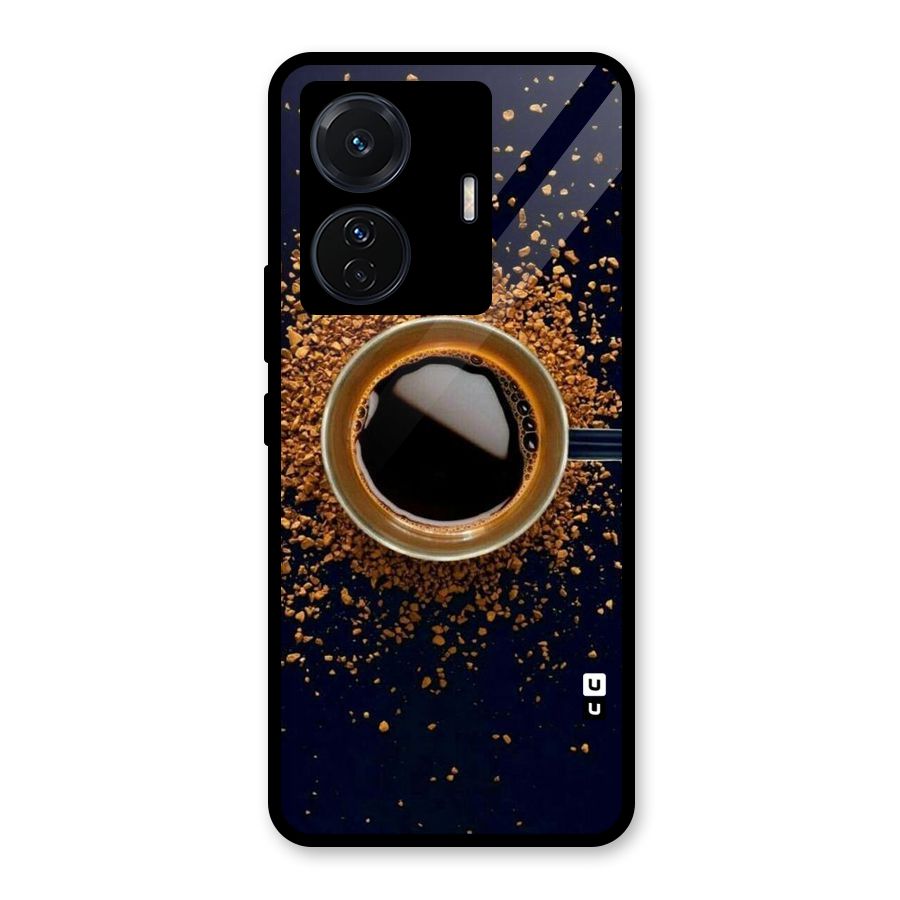 Black Coffee Glass Back Case for Vivo T1 Pro