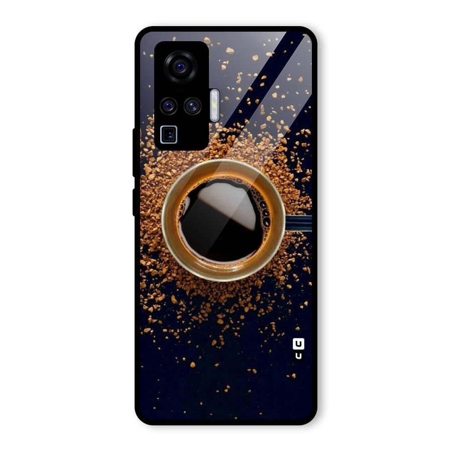 Black Coffee Glass Back Case for Vivo X50 Pro