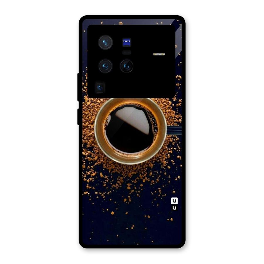 Black Coffee Glass Back Case for Vivo X80 Pro
