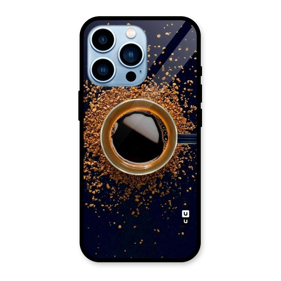 Black Coffee Glass Back Case for iPhone 13 Pro
