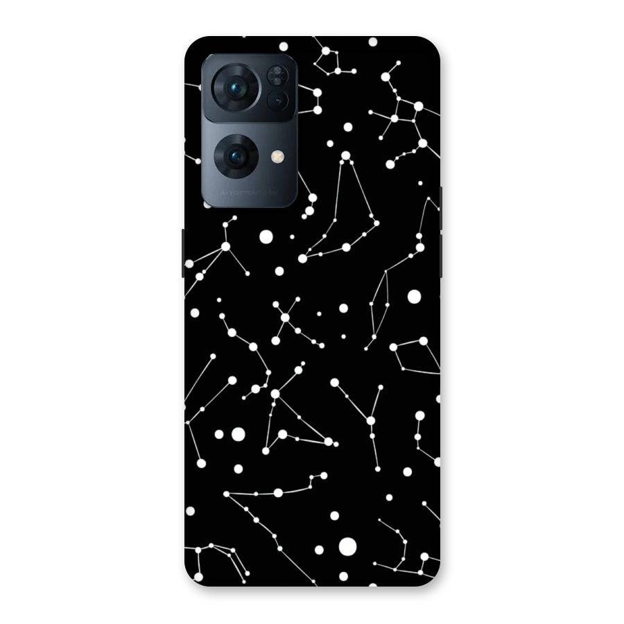 Black Constellation Pattern Back Case for Oppo Reno7 Pro 5G