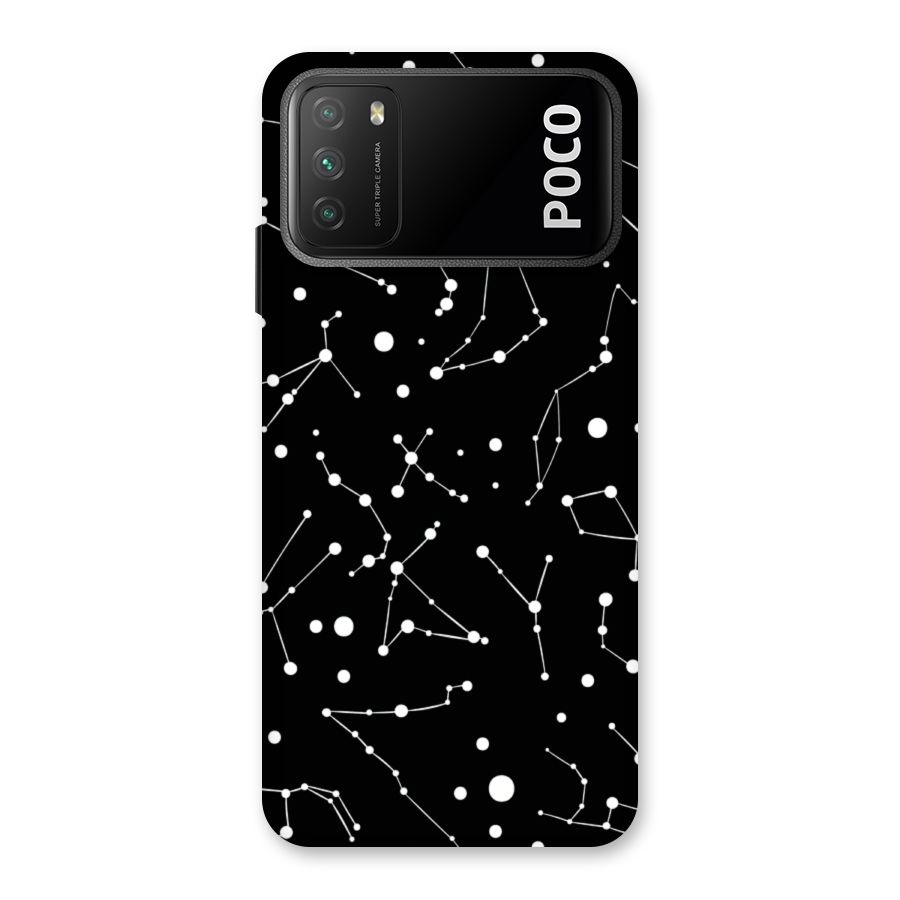 Black Constellation Pattern Back Case for Poco M3