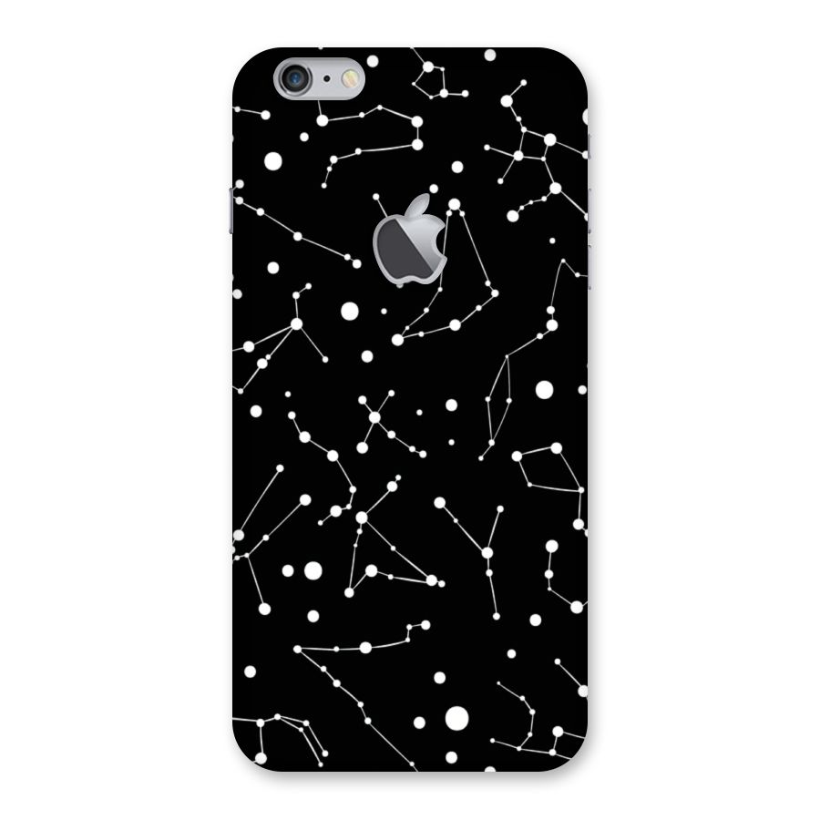 Black Constellation Pattern Back Case for iPhone 6 Plus 6S Plus Logo Cut