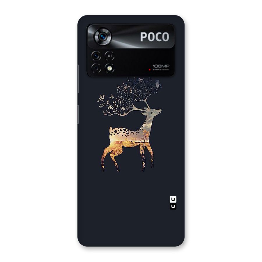 Black Deer Back Case for Poco X4 Pro 5G