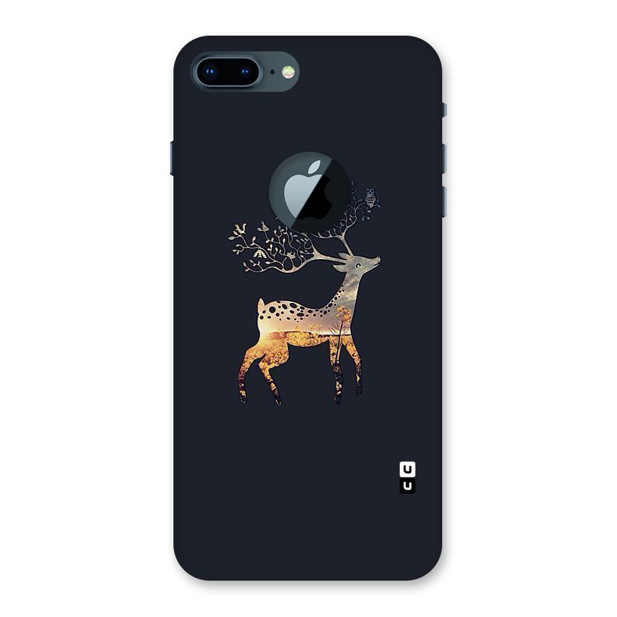 Black Deer Back Case for iPhone 7 Plus Logo Cut