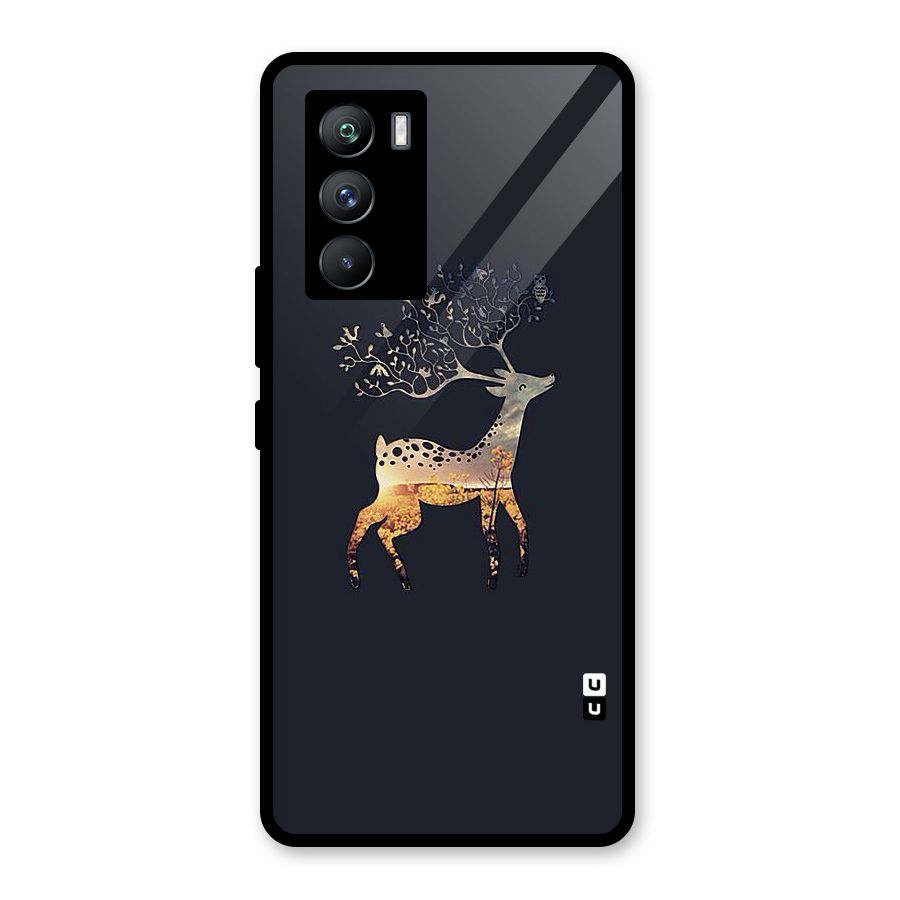 Black Deer Glass Back Case for Vivo iQOO 9 SE