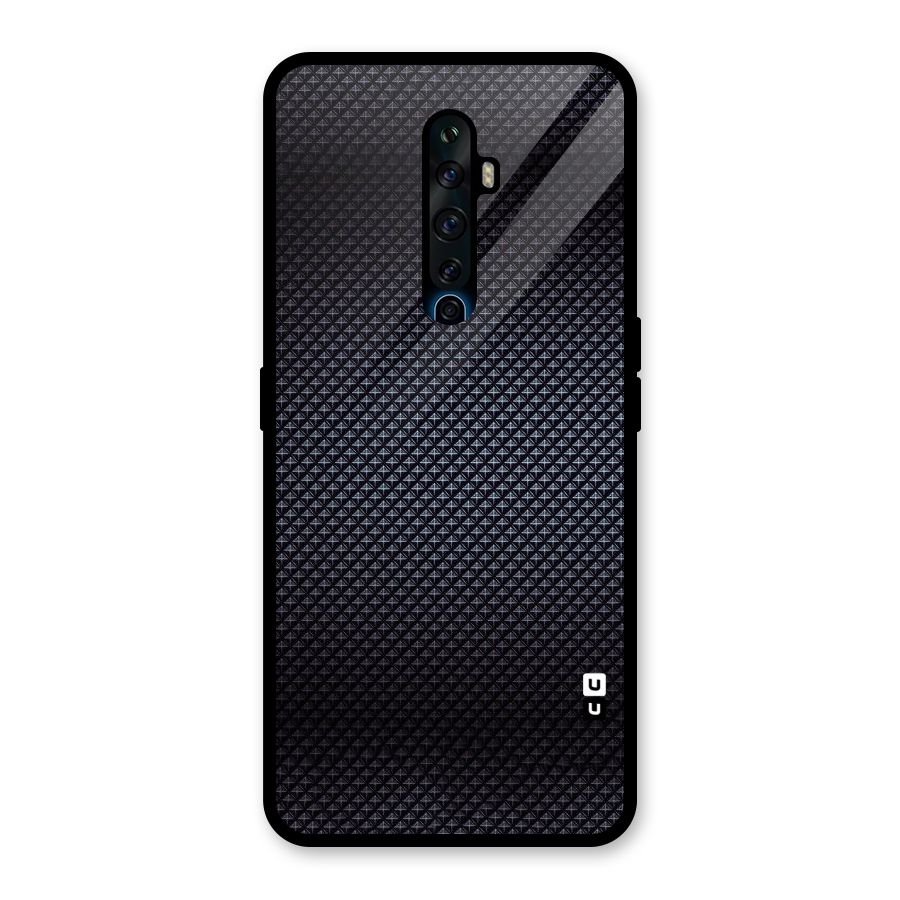 Black Diamond Glass Back Case for Oppo Reno2 F