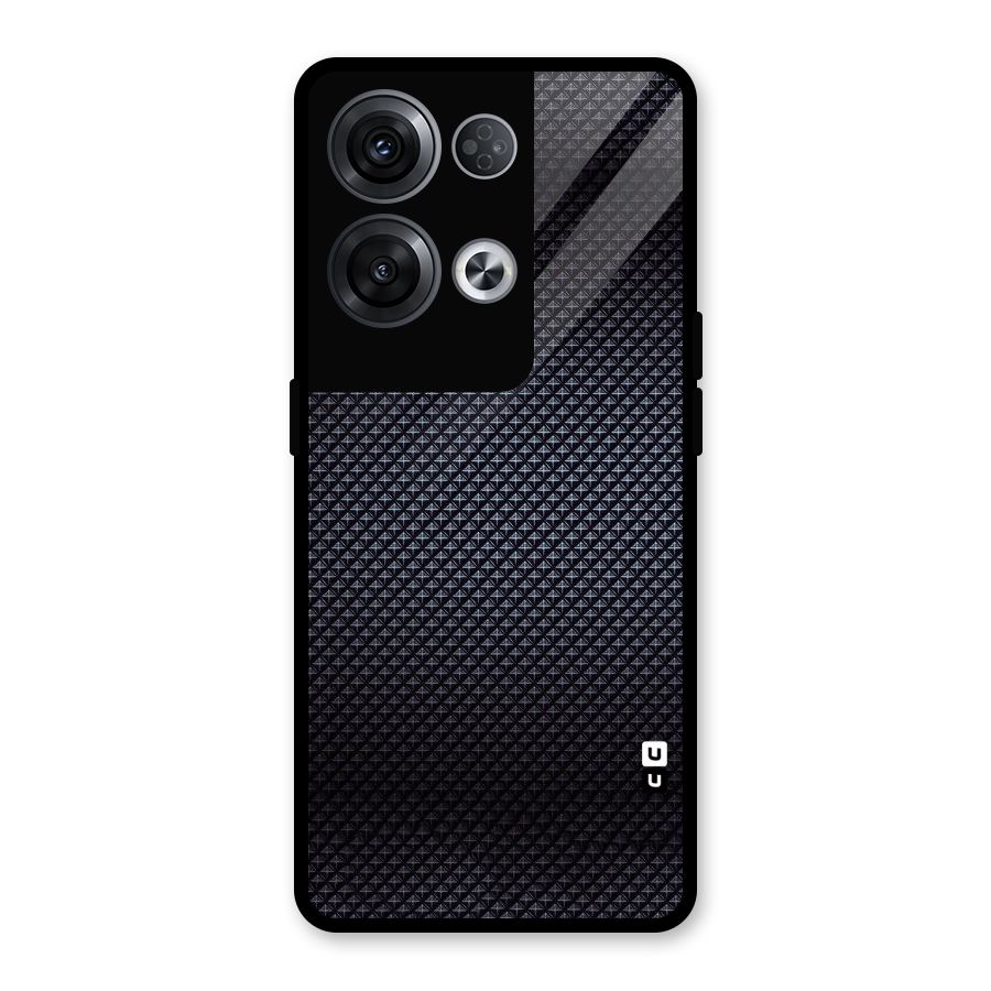 Black Diamond Glass Back Case for Oppo Reno8 Pro 5G