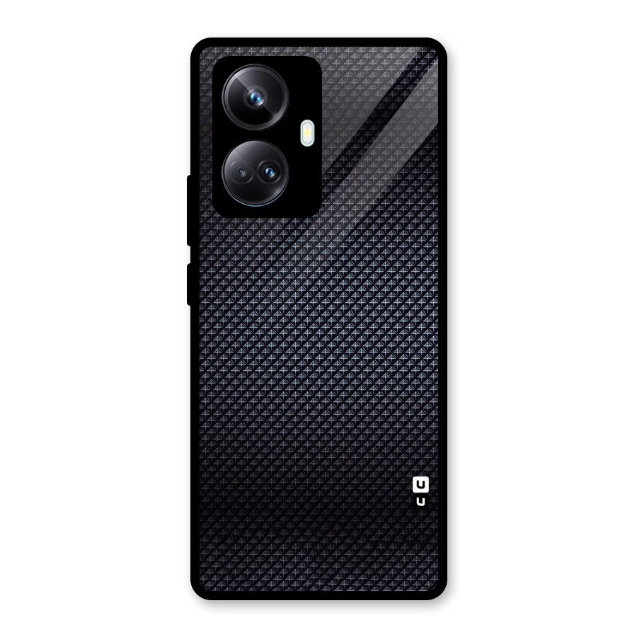 Black Diamond Glass Back Case for Realme 10 Pro Plus