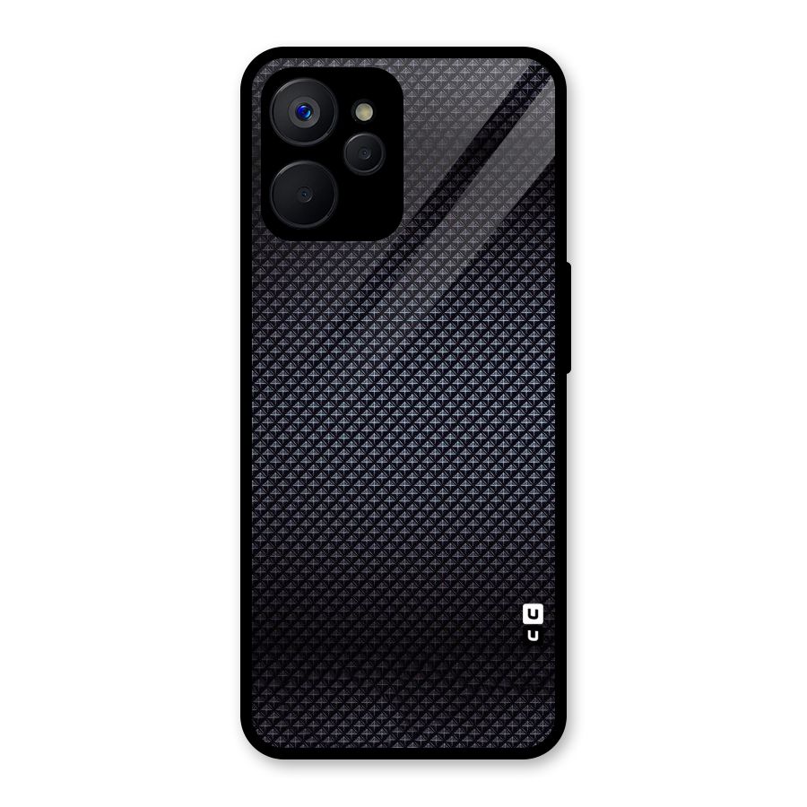 Black Diamond Glass Back Case for Realme 9i 5G