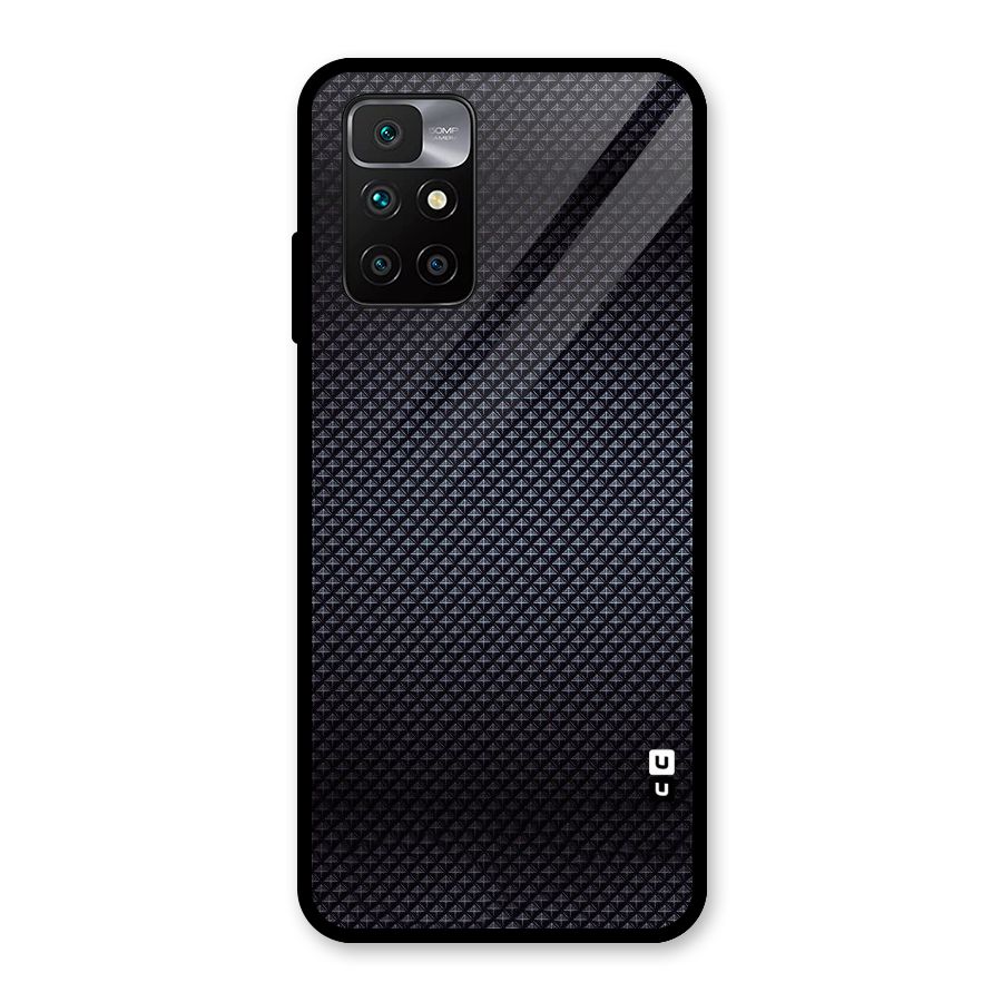 Black Diamond Glass Back Case for Redmi 10 Prime