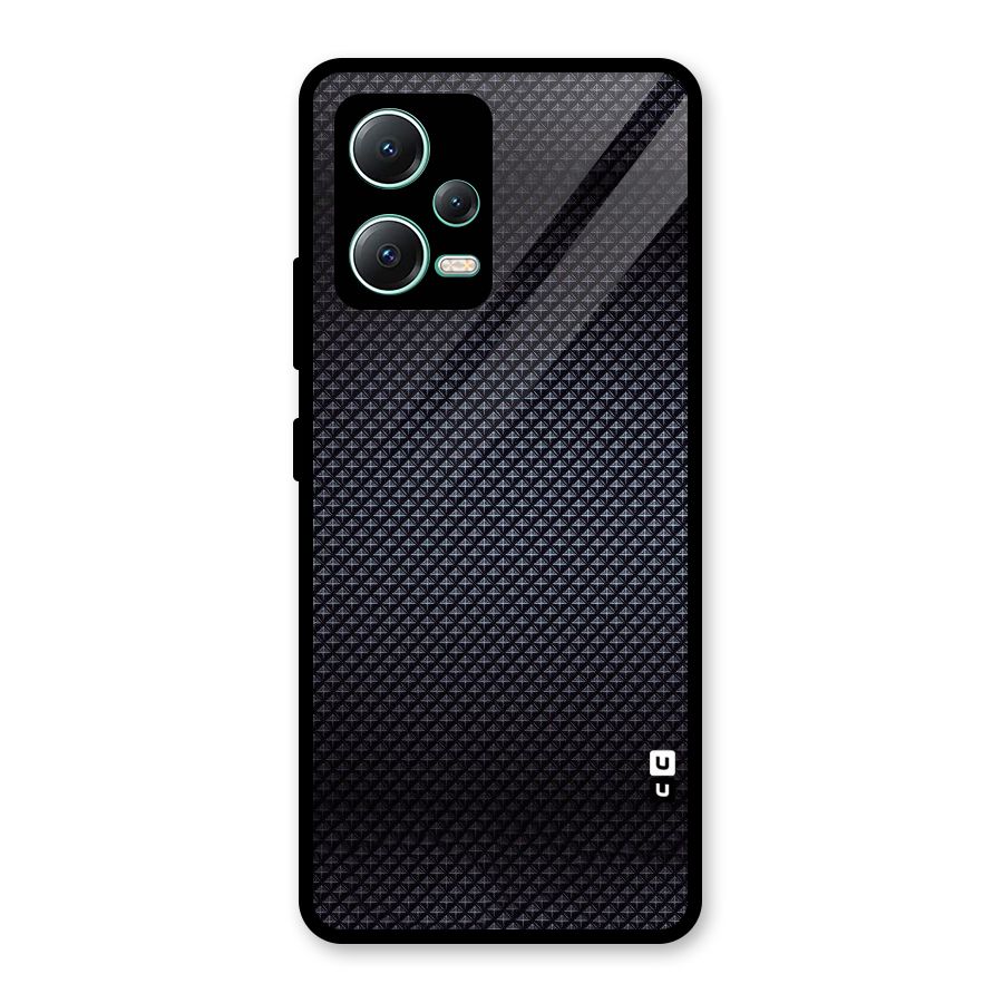Black Diamond Glass Back Case for Redmi Note 12 5G