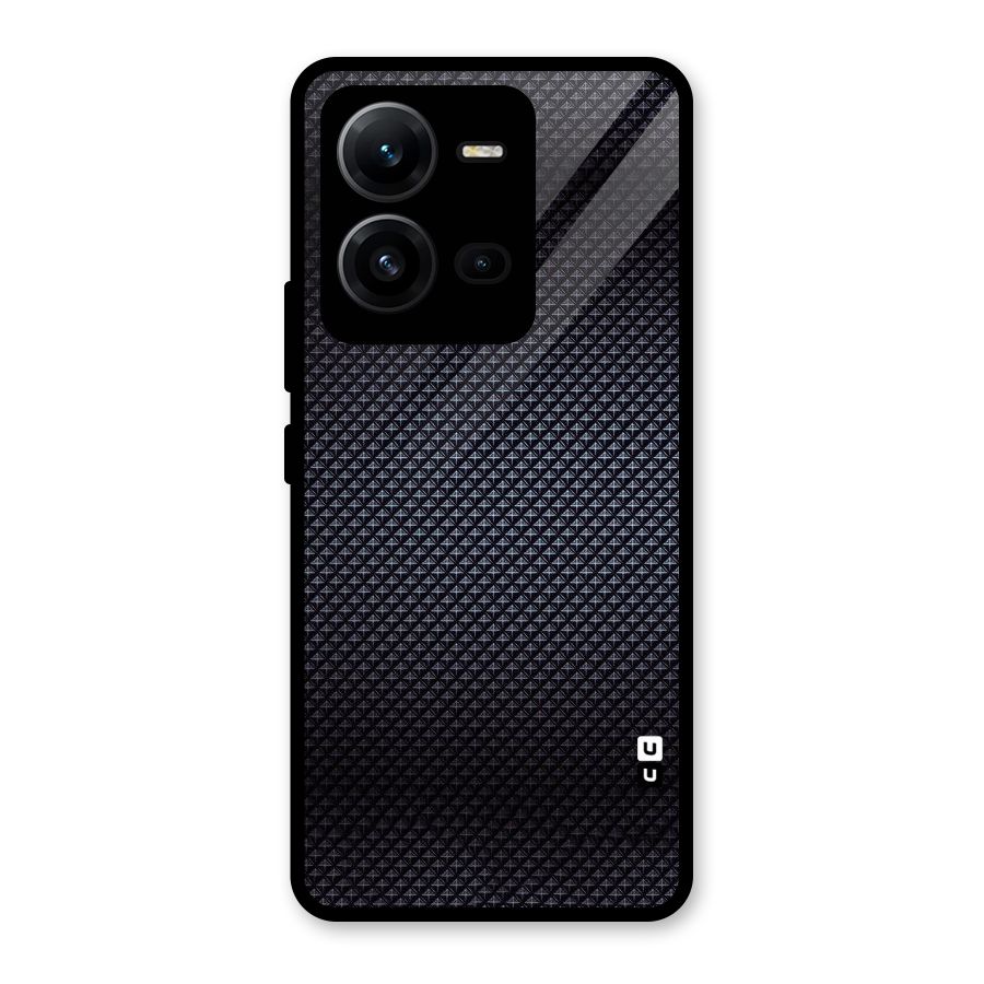 Black Diamond Glass Back Case for Vivo V25