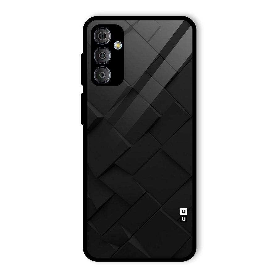 Black Elegant Design Glass Back Case for Galaxy F23