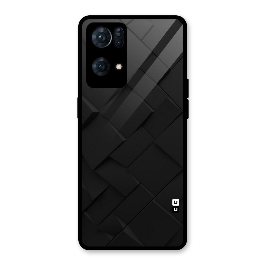 Black Elegant Design Glass Back Case for Oppo Reno7 Pro 5G