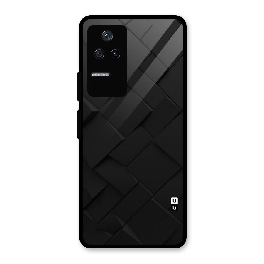 Black Elegant Design Glass Back Case for Poco F4 5G