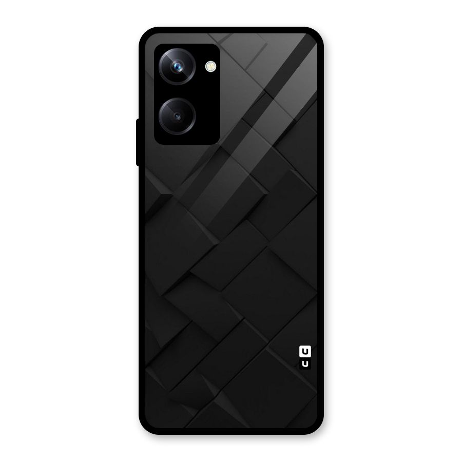 Black Elegant Design Glass Back Case for Realme 10 Pro