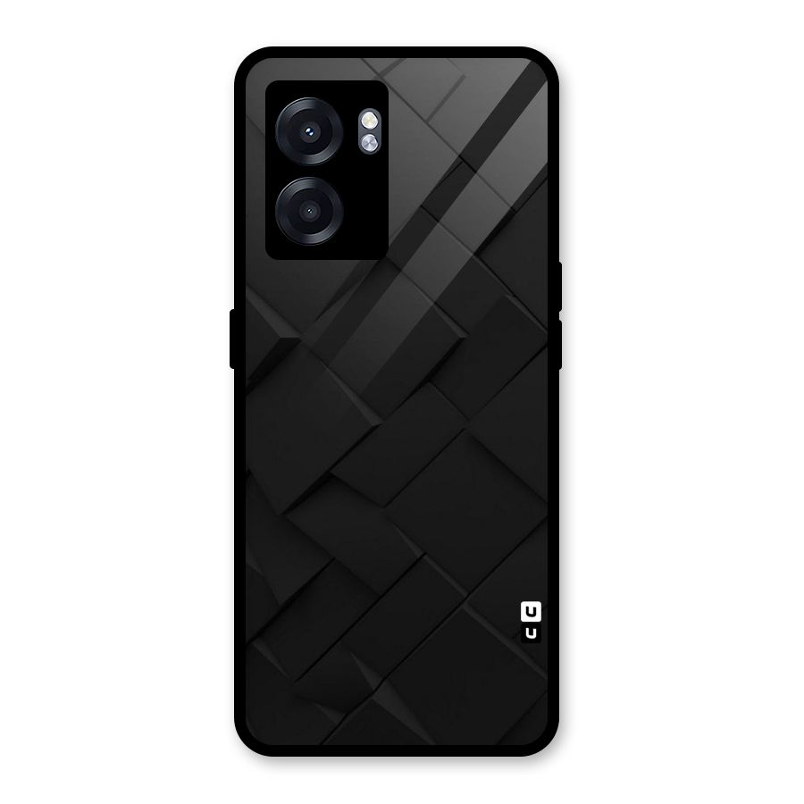 Black Elegant Design Glass Back Case for Realme Narzo 50 5G