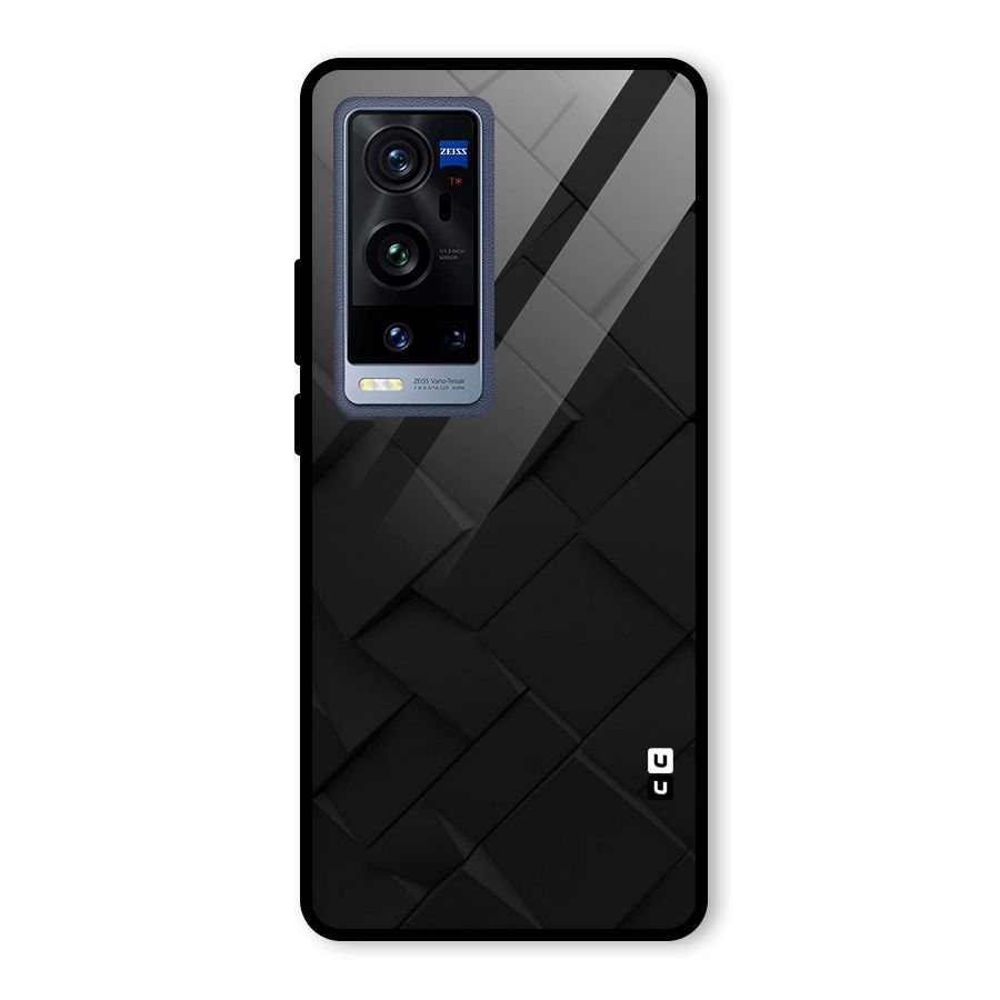 Black Elegant Design Glass Back Case for Vivo X60 Pro Plus