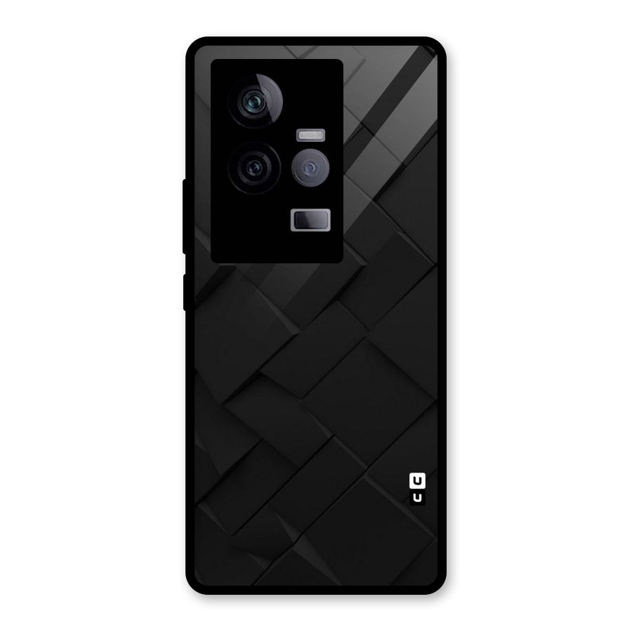 Black Elegant Design Glass Back Case for Vivo iQOO 11 5G