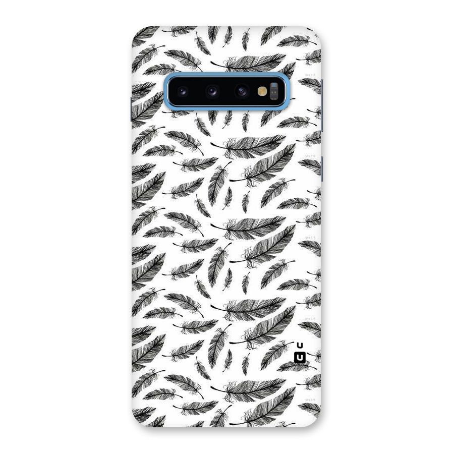 Black Feather Back Case for Galaxy S10