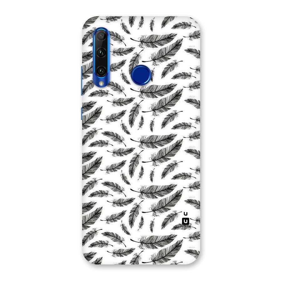 Black Feather Back Case for Honor 20i